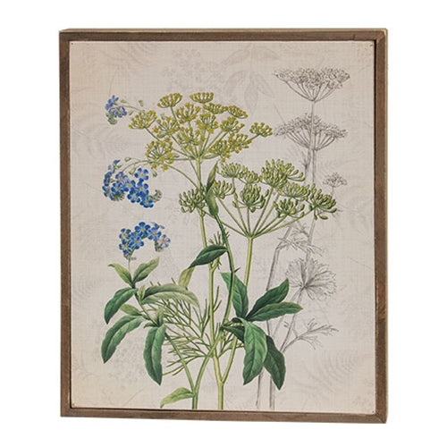 Forget-Me-Nots & Dill Botanical Box Sign