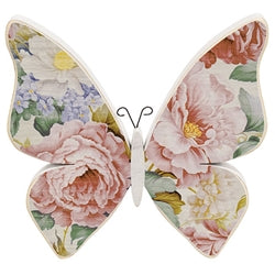 Wooden Vintage Floral Butterfly Sitter - 3 Asstd.