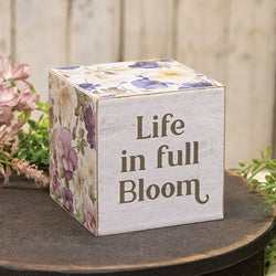 Life in Full Bloom Vintage Flowers Cube