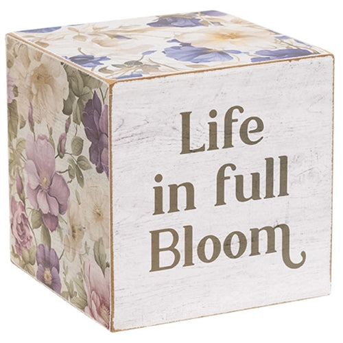 Life in Full Bloom Vintage Flowers Cube