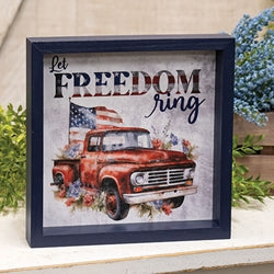 Let Freedom Ring Americana Truck Inset Box Sign