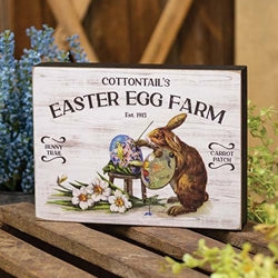 Cottontail's Easter Egg Farm Box Sign