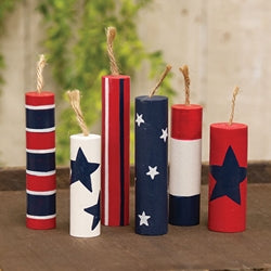 6/Set - Wooden Firecrackers