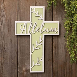 Vined Alleluia Cross Sign