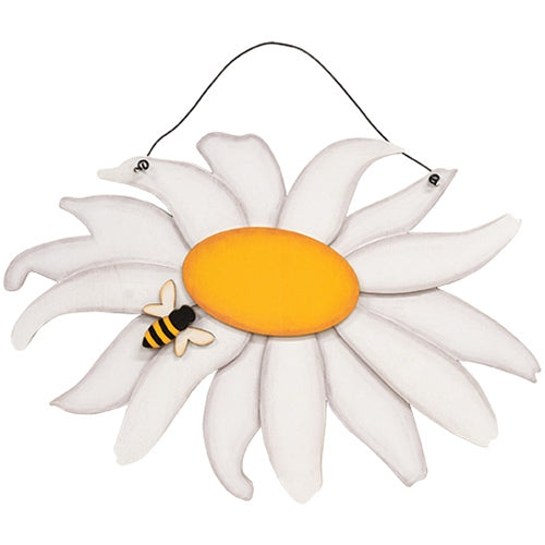 Layered Wood Daisy & Bee Hanger