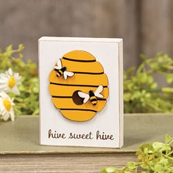 Hive Sweet Hive Wooden Block