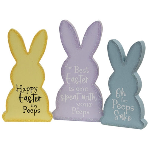 3/Set - For Peeps Sake Chunky Bunny Sitters