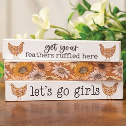 Let's Go Girls Floral Chicken Mini Stick - 3 Asstd.