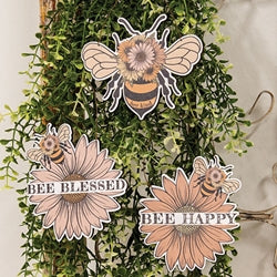 3/Set - Blessed Bee Flower Ornaments