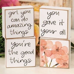 4/Set - You're The Good Things Mini Square Blocks