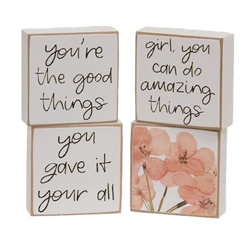 4/Set - You're The Good Things Mini Square Blocks