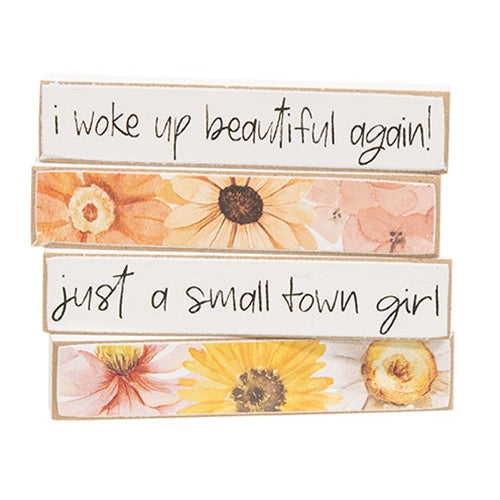 4/Set - Just A Small Town Girl Floral Tiny Mini Sticks