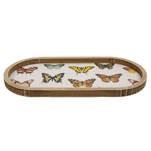 Butterflies Oval Tray