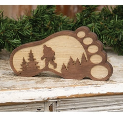 Bigfoot In the Forest Layered Wooden Foot Sitter