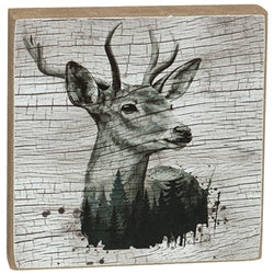 Woodland Forest Animal 4" Square Block - 3 Asstd.