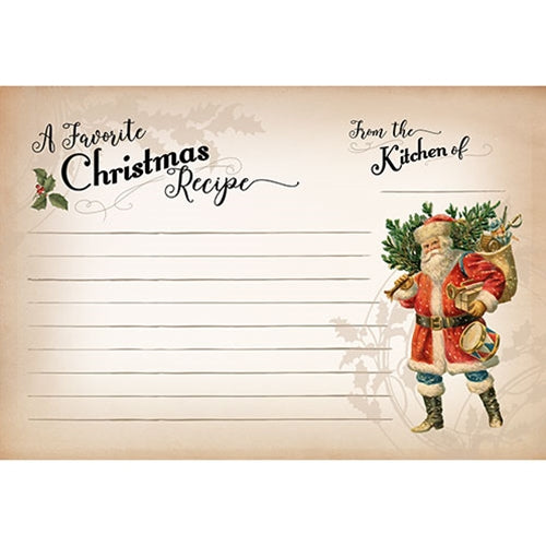 24/Pkg A Favorite Christmas Recipe Cards 4"x6"