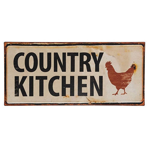 Country Kitchen Metal Sign