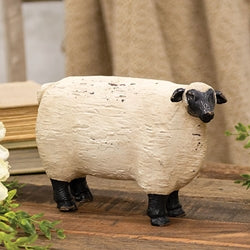 Distressed Carved Look Primitive Resin Sheep