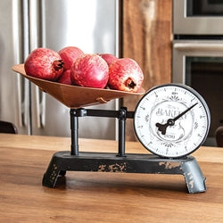 Town Bakery Distressed Metal Decorative Scale