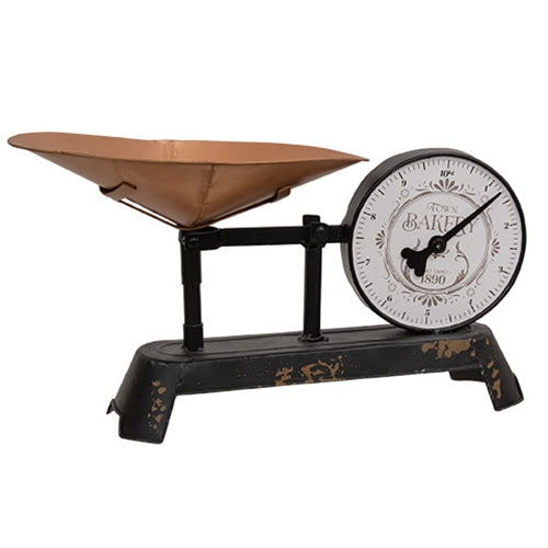 Town Bakery Distressed Metal Decorative Scale