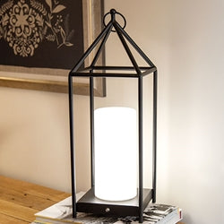 Black Metal Open Air Tri-Function LED Lantern