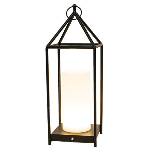 Black Metal Open Air Tri-Function LED Lantern