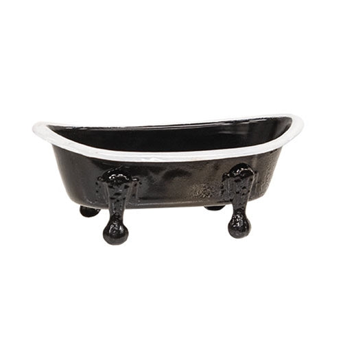 Black & White Iron Bathtub Soap Dish