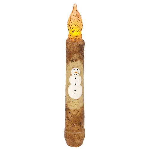 Grungy Smiling Snowman Timer Taper