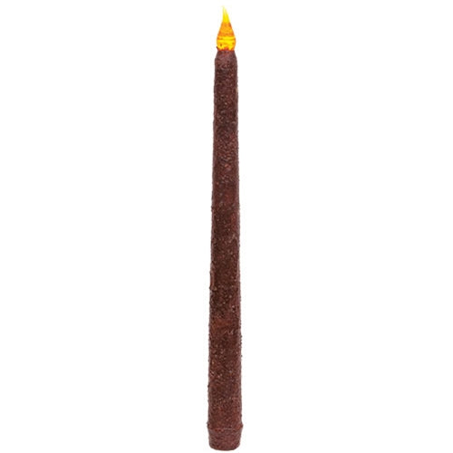 Burnt Burgundy Tall Dipped Timer Taper - 10.75"