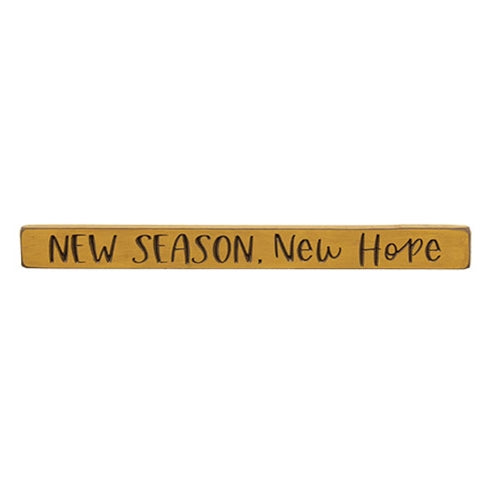 New Season New Hope Engraved Block 18"