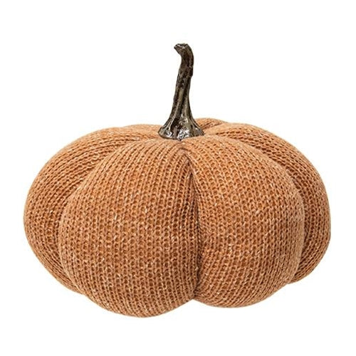 Burnt Orange Knit Pumpkin Large