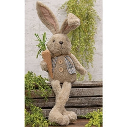 Dangle Legs Tan Boy Bunny Doll - 25"H