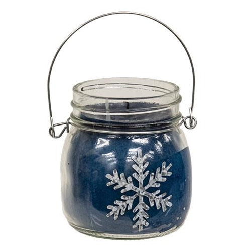 Snowflake 6oz Jar Candle Twisted Peppermint