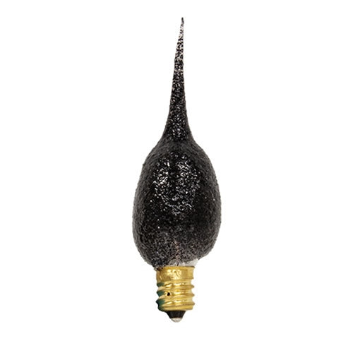 Black Glitter Silicone Dipped Candelabra Base Bulb 4W