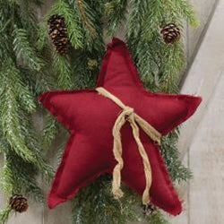 Red Fabric Star Ornament