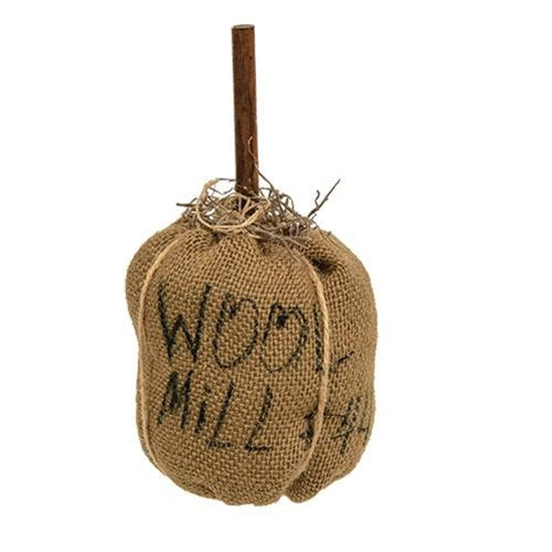 Burlap Wool Mill Pumpkin