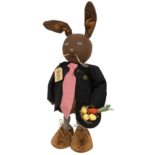 Charles Easter Egg Top Hat Standing Bunny Doll