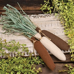 3/Set - Stuffed Grassy Top Primitive Carrots