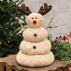 Melting Red-Nosed Reindeer Snowman