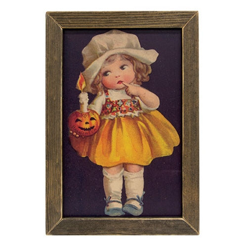 Joyful Halloween Girl Framed Print