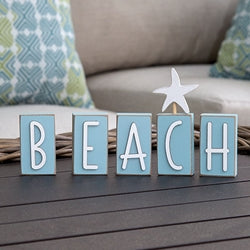 5/Set "Beach" Word Blocks