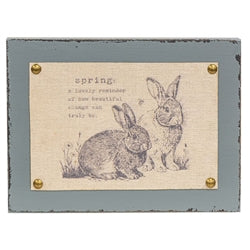 Spring Bunny Fabric Print Block - 3 Asstd.