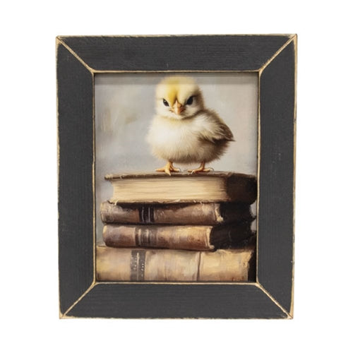 Vintage Books & Chick Framed Print - 8x10