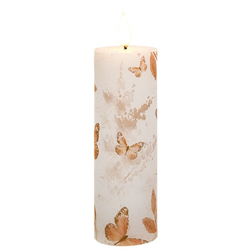 Apricot Breeze Butterfly Timer Pillar 2"x6"