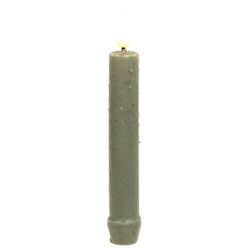 Sage Green LED Timer Taper - 6.25"H