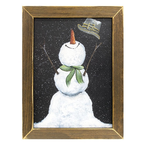 Happy Snowman Framed Print