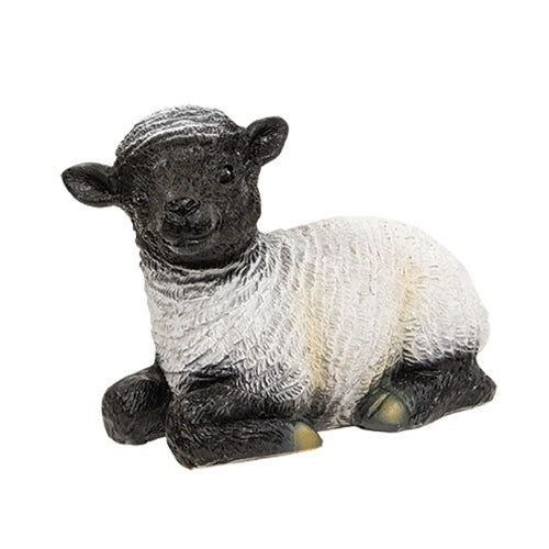 Left Facing Black Face Resin Sheep