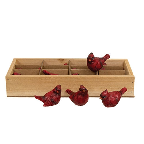 12/Set Resin Cardinals In Crate