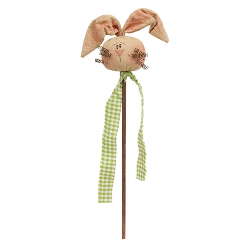 Rolly Polly Bunny Head Wand - 19"