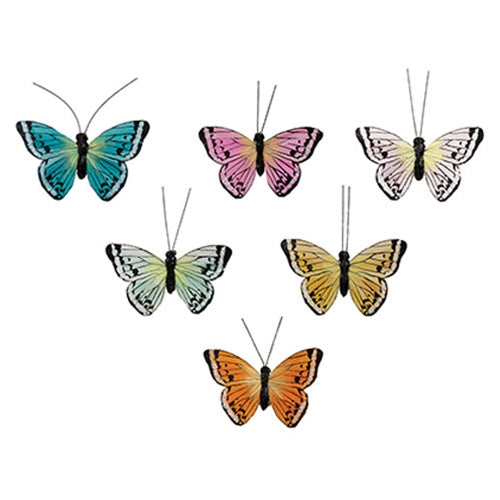 6/Set Multi-Color Butterfly Clips